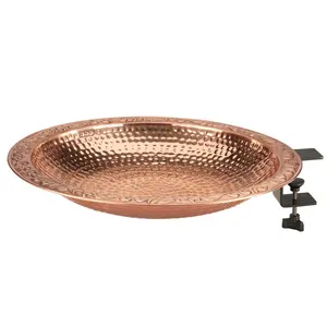 18" Deck Mount Copper Bird Bath