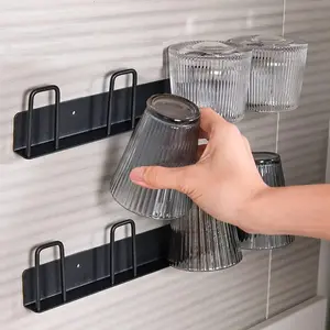 Mug Holder (2pcs) - Wall-Mounted Storage Hooks, Metal, 4 Cup Holders, Max 10kg Load, for Kitchen, Living Room, Office Organiser