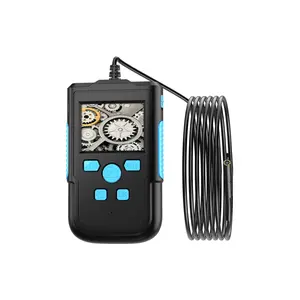Handheld Compact Industrial Endoscope, 2.4-Inch Built-In Screen, 8x8mm Waterproof HD Wide-Angle Pipeline Camera for Professional Video Inspection & Detection