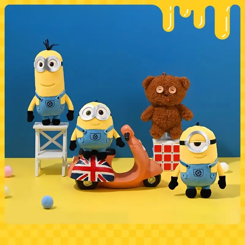 MINISO Minions Classic Series Charms - Bob, Stewart, Kevin Bag Pendants for Everyday Use, Lightweight Portable Luggage-Bag Accessory, Delicate Vivid Modeling, Fine Craftsmanship, Collectible Gift for Fans & Kids