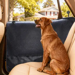 Dog Car Door Protector 2 Pack Extra Big & Thick Anti Pet Scratching Waterproof Vehicle Door Covers Guard Truck Interior Panel Safe SUV Universal 600D Black