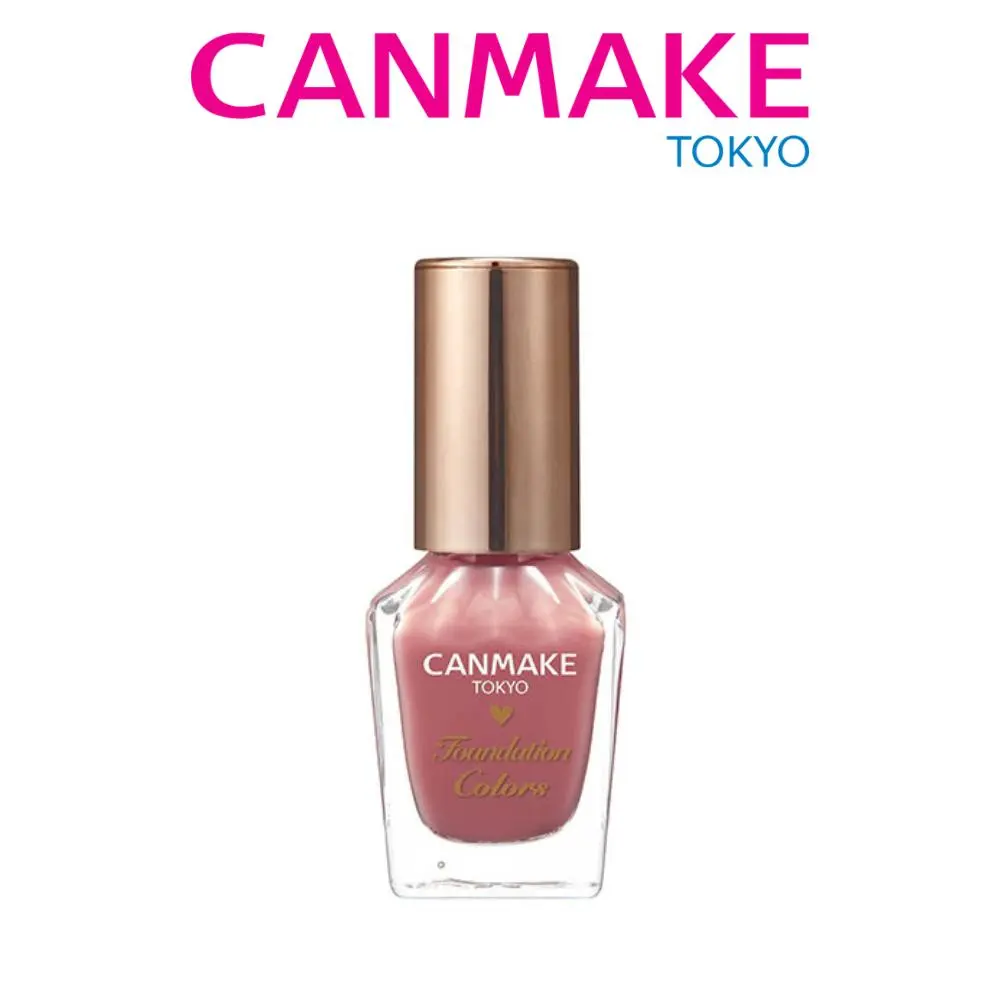 canmake Foundation Colors Sheer Nail Polish for a Natural-Looking Manicure, Brightening Base Coat Cosmetic - 01 Natural Pink