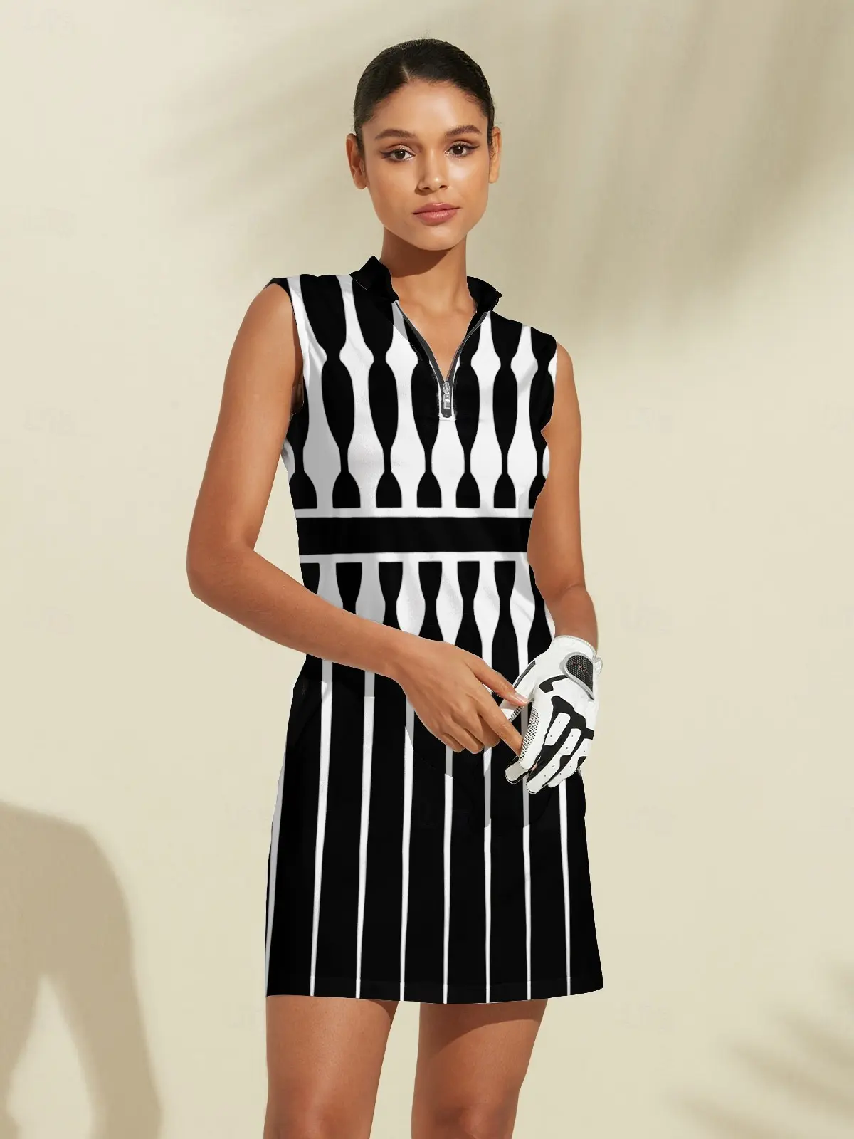 Acegolfs Women's Golf Dress Black Sleeveless Ladies Golf Attire Clothes Outfits Wear Apparel 11361542 Black