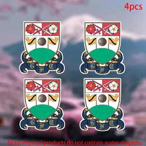 4pcs-BARNET FC Sticker-car stickers for doors, windows, laptops, luggage, furniture and bumpers-durable adhesive vinyl material