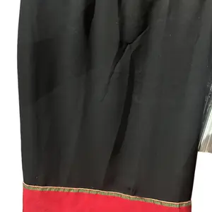 Georgette Newari Sari with Handmade Border for Women - Fall Pico Done