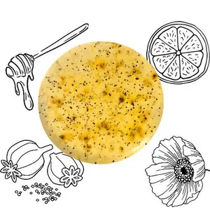 GOLDEN HOUR | EXFOLIATING BODY BAR | BLOOD ORANGE • HONEY • POPPY SEED SOAP herbal soap Deep Cleansing Brightening Jojoba Gentle