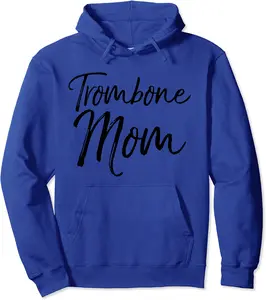 Cute Marching Band Mom Apparel Gift for Women Trombone Mom Pullover Hoodie - Ronniemu Shop 89B07TCVRLR6
