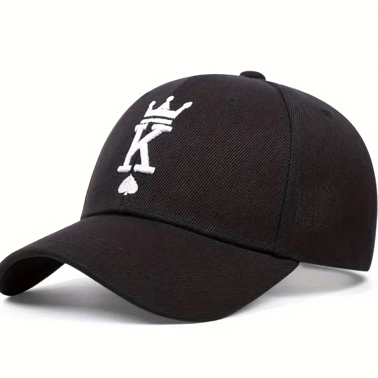 Crown Spades Poker Cap - Fashionable Letter Embroidery - Sporty & Lightweight - Adjustable for Men & Women - Unisex Hat