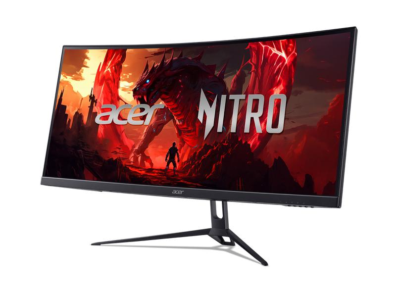 Acer Nitro 29.5" Ultrawide Full HD 1080P 200hz with AMD FreeSync Premium Technology 1ms sRGB 100% 1800R Curved Gaming Monitor ED300C X1bmiippx