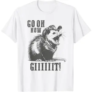 Vintage Cowboy Opossum Shirt - Go On Now Git Western Opossum T-Shirt t shirts