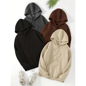 4 Packs Vibrant Solid Color Hoodies - Fashion Hoodies for Women with Drawstring, Casual Hooded Sweatshirt Design, Perfect for Fall and Spring Seasons, Soft and Cozy Women's Clothing