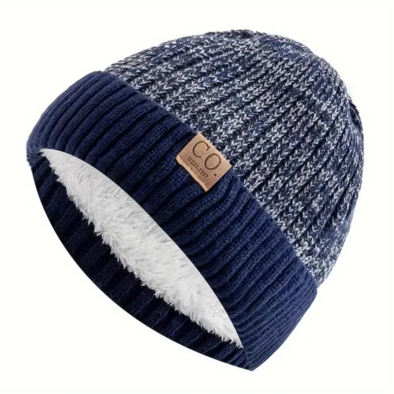 Winter Warm Knit Ear Protection Beanie Hat, Casual Outdoor Sports Hat for Men & Women, Fashionable Windproof Hat for Outdo Or Skiing Fishing Cycling, Outdoor Hats