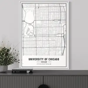 University Of Chicago Map Poster, Hyde Park Campus Wall Art, Historic College Map Print, Graduation Gift Or Academic Office Decor