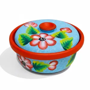 Mexican Terra Cota Tortilla Pancake Warmer or Casserole Tortillero oh Cazuela de Barro Mexicano