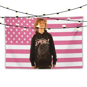 Nelson Celebrity and Decorations Stuff American Pink Flags Wall Funny Tapestry Hanging Neumann Merch for Dorm Bedroom Decorative Aesthetic