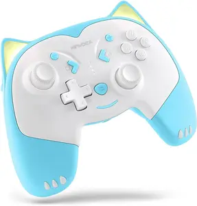 Controller for  / Lite, Cute Pro Controller with Turbo, Motion, Vibration, Wake-Up, Headphone Jack and  Light - Blue