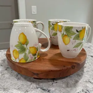 Juego de 4 tazas para cafe princess house limoncello. Linea Marbella