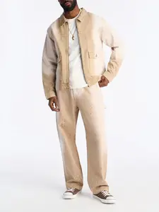 Baggy Spot Stained Jean - Tan