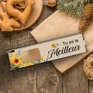 1pc/wooden chocolate gift box, the best French themed gift, perfect as a holiday/birthday gift for relatives/friends/lovers on Thanksgiving/Christmas/New Year/Valentine's Day/Father's Day/Mother's Day.