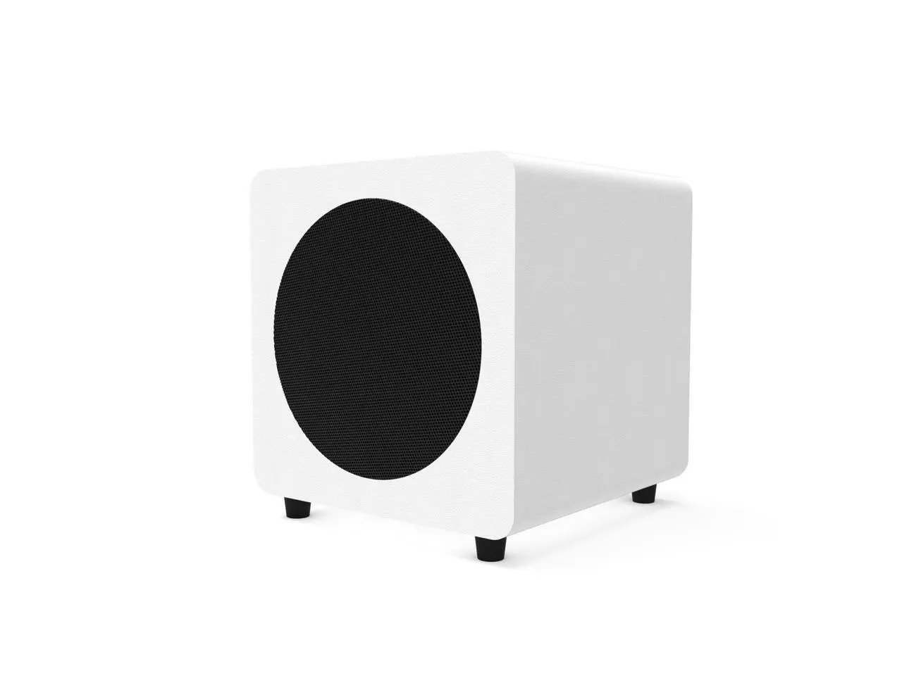 Kanto SUB8 8-inch Sealed Powered Subwoofer, Matte Black White