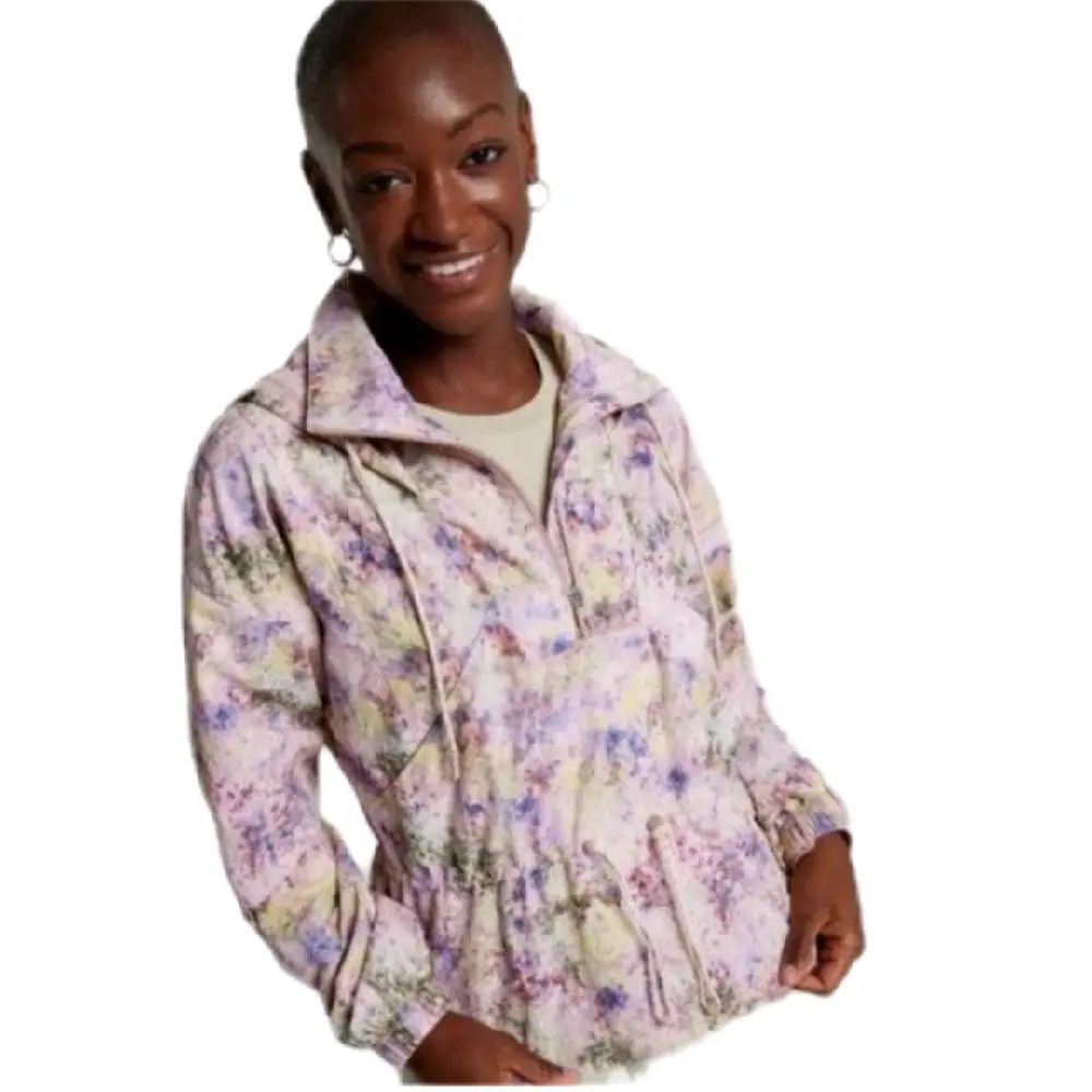 Calia Rain/windbreaker - Size Small- Floral Pattern Jacket for Women, Lightweight and Comfortable, Perfect for Rainy Days
