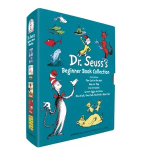 Dr. Seuss's Beginner Book Boxed Set Collection: The Cat in the Hat; One Fish Two Fish Red Fish Blue Fish; Green Eggs and Ham; Hop on Pop; Fox in Socks