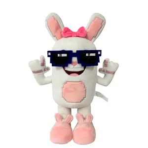Boppin Bunny Plush - 10 Inch Cute Soft Bunny Stuffed Toy with Pixel Sunglasses, Perfect Gift for Game Lovers