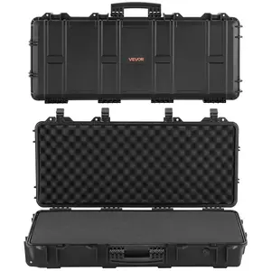 36" Hard Rifle Case, Lockable Rifle Case with 4 Layers Pre-cut Foams,Gun Storage with Wheels, IP67 Waterproof & Dustproof Pistol Storage Cases for Rifles, Shotguns, Airsoft Guns