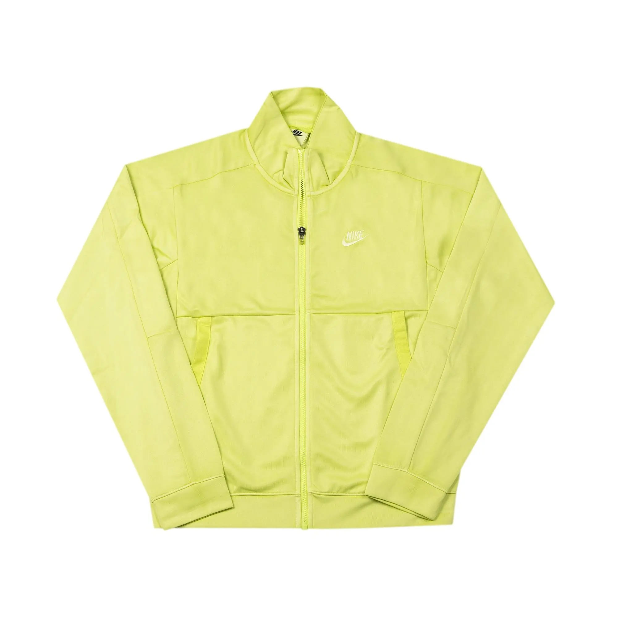 Nike Sportswear Washed Revival Jersey Jacket - Light Lemon Twist/Clear, Sporty Sports Outerwear for Outdoor Activities