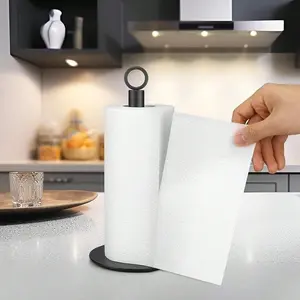 Stainless Steel Paper Towel Holder for Kitchen Bathroom, Fits Standard Rolls and Oversized Rolls, Anti-Slip Base