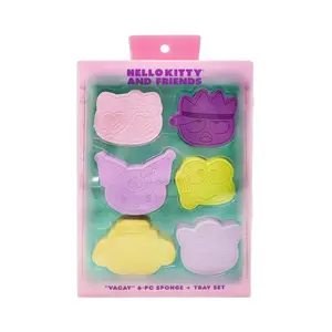 Hello Kitty® & Friends “Vacay” 6-PC Sponge + Tray Set