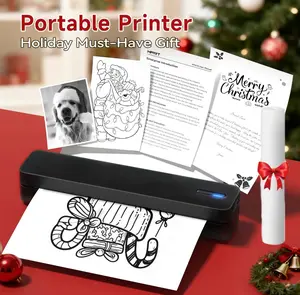 Portable Thermal Printer D810 - Wireless A4 Printer for Office School Travel Home Tattoo Scenarios Ideal Gift