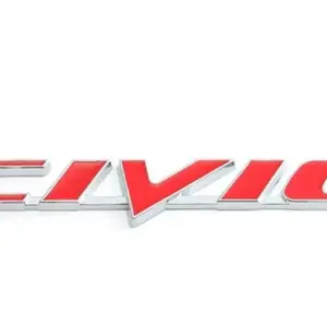 Car 3D Rear Tail Letter Emblem Replacement for Civic,Car Badge Decals Logo Trunk Decoration Emblem