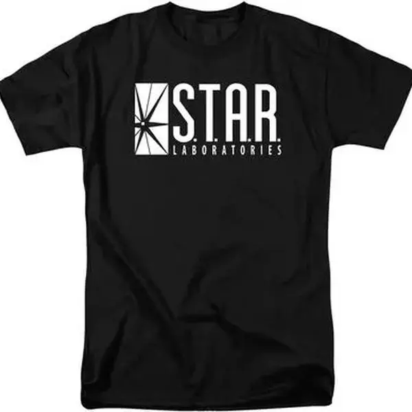 Men's 100% Soft Cotton Classic Fit Graphic T-Shirt - Round Neck, Short Sleeve, Unisex Sizes, Star Logo, Digital Print, 'STAR LABORATORIES' Design, No Irritation, Machine Washable, All-Season Casual Streetwear Top