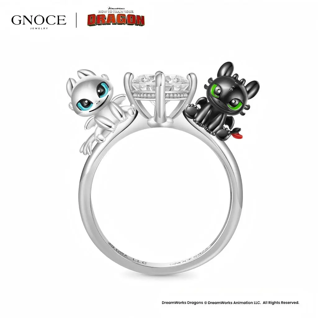 GNOCE How to Train S925 Your Dragon Ring Exclusive promise ring limited edition available Daughter's gift Anniversary gifts Valentine's Day Gift Birthday Gifts Inspiration Genuine rings men