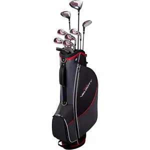 Wilson Tour Velocity Complete Golf Set with Stand Bag - Men's Right Hand, Regular Flex, Black/Red