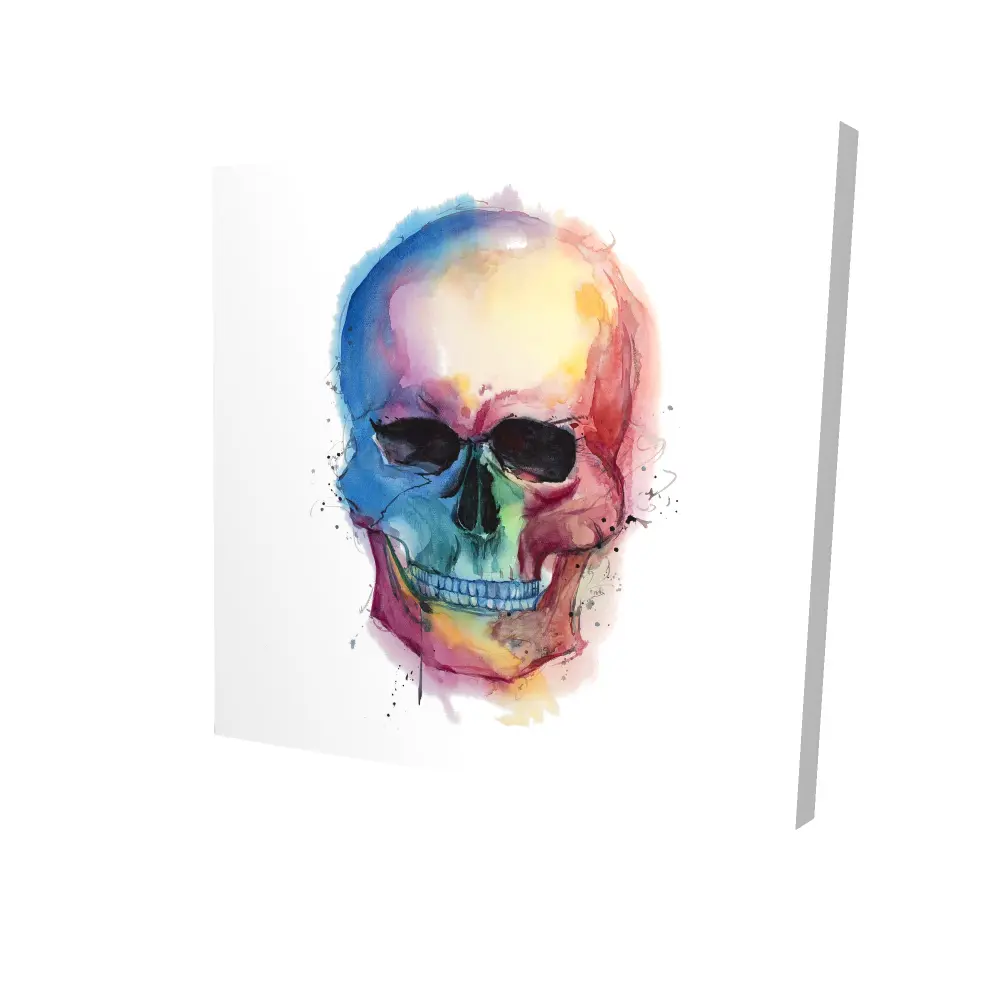 360 Stand Skull Motif Colorful Wall Print - 24x24 in Modern Artwork, Home Decor, Ideal Gift (2080-2424-MI85), Alternative Artistic Wall Art