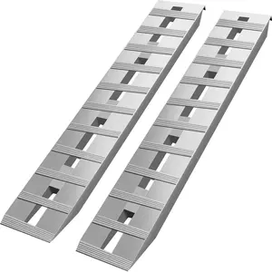 VEVOR 60\'\' X 12\'\' Aluminum Trailer Ramps 6000LBS/8000LBS Total Beavertail Hook End 1 Pair 2 Ramps