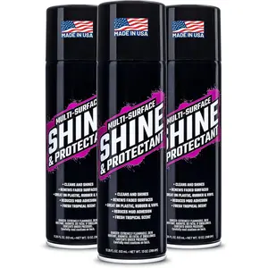 Shine & Protectant  17.35 FL OZ. - High Gloss Clear Coating Renew Vinyl, Plastic, Rubber, Trim, Tire, , , , Dirt  (3-Pack)