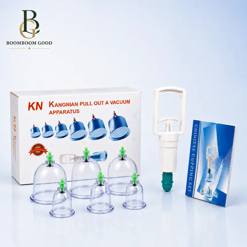 6-Piece Vacuum Cupping Massage Cup Set with Manual HandPump, Massage Tool for Muscle Soreness Relief & Full BodyRelaxation