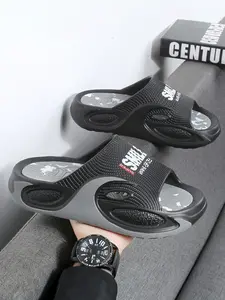 Fashion Thick Sole Slippers for Men and Women, Indoor Outdoor Summer Wear, Camouflage Insole Design, Eva Material One-Step Lightweight, Slide, Footwear