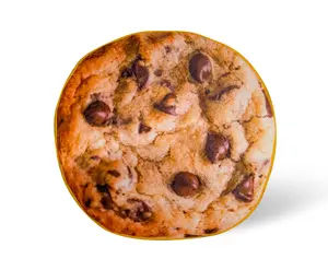 Chocolate Chip Cookie Round Fleece Throw Blanket | 60 Inches