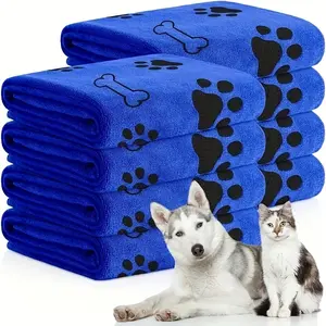 Microfiber Pet Towel Set - Ultra-Absorbent, Quick-Drying, Gentle On Skin, Anti-Shedding, Perfect For Bathing, Drying, And Grooming Your Dog Or Cat - Medium Size, Ideal For Small To Large Breeds