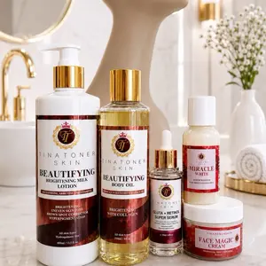 TINA TONER Hydrating Body Care Set with Vitamin C & Collagen – Lotion, Oil & Moisturizer