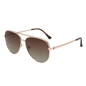 Vintage-Style Unisex Aviator Sunglasses with Double-Bridge Design UV400 Polarized Lenses for Men Daily Wear Street Style Gift
