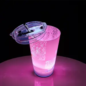 Premium 14oz Luminous LED Party Cup Free Straw Lid Easy Clean Custom Color for Bar Events Premium 14oz Luminous LED Party Cup Free Straw Lid Easy Clean Custom Color for Bar Events