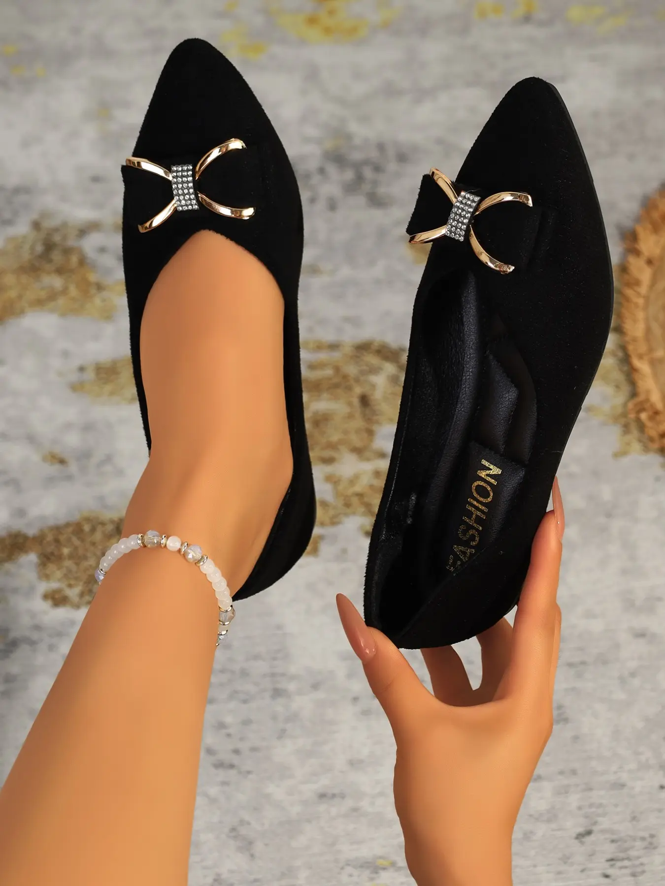 Women's Elegant Bowknot Design Ballet Flats, Slip On Flats, Fashionable Flats, Casual Comfortable Flat Shoes for Daily Wear, Summer Flats, Lightweight Breathable Shoes for All Seasons