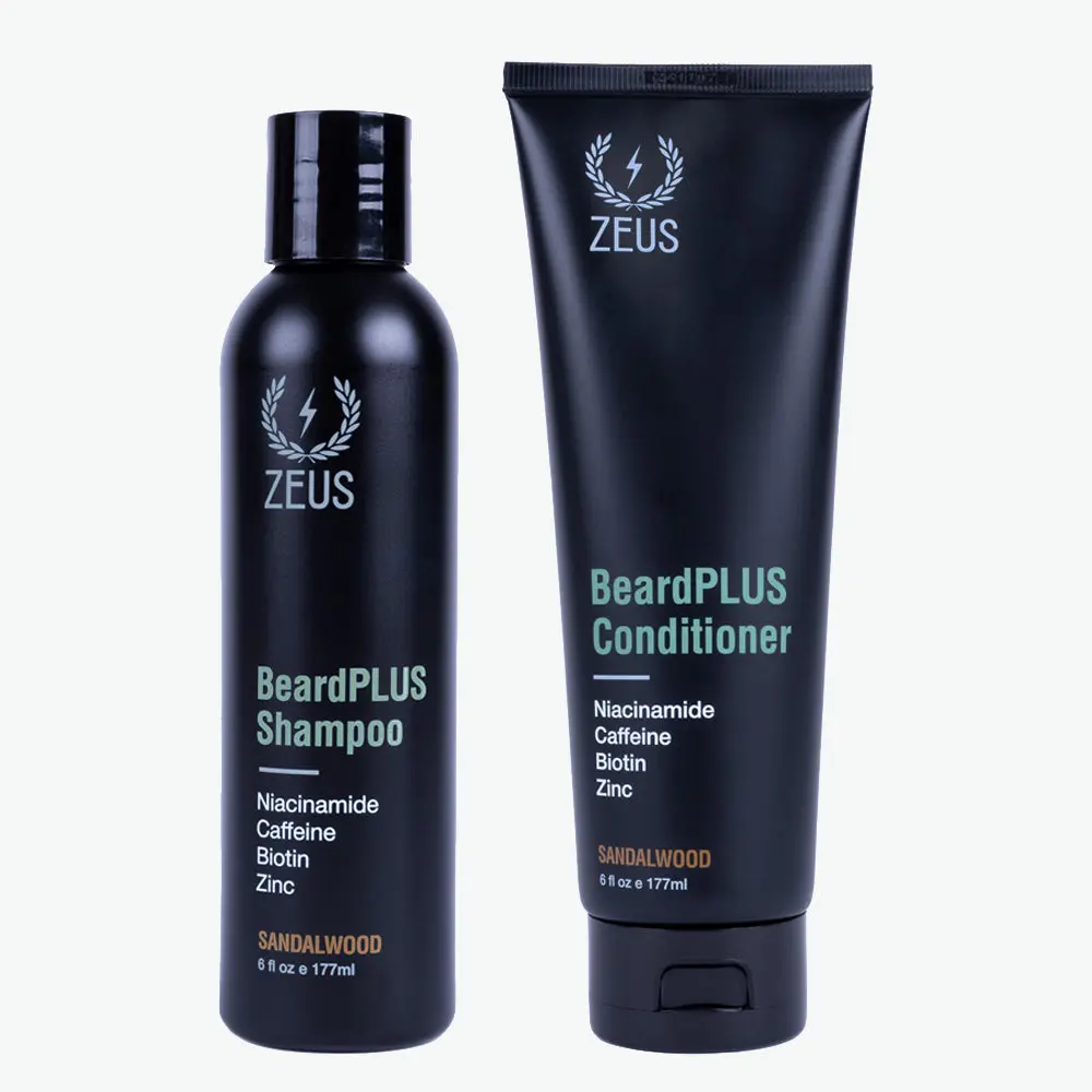 ZEUS BeardPLUS Shampoo & Conditioner Set, to Stimulate Hair Growth