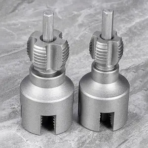 2pcs 1/2 inch 3/4 inch PVC Thread Cutting Tool Inner & Outer Pipe Threading Tools Dual Function Electric Drill Compatible PVC Plastic Pipe Threading Machine Kit for Home Repair Precision Carbon Steel NPT Pipe Tap Set external pipe high speed