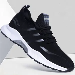 New autumn sports shoes, breathable fly-knit mesh, Korean style trendy shoes for boys, lightweight and comfortable running shoes wide toe box